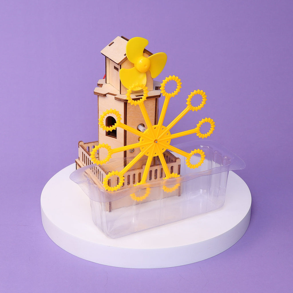 DIY Bubble Machine Kit for Kids | Build Your Own STEM Toy | Educational Science Kit for Ages 6–10 | Hands-On Learning Activity | Screen-Free Engineering Toy