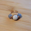 Handmade Copper Wire Wrapped Gemstone Rings – Multiple Sizes Available