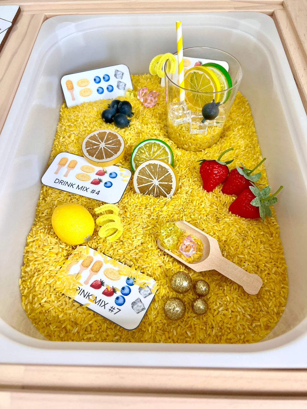 Lemonade Stand Sensory Learning Kit for Kids | Pretend Play & STEM Activity | Montessori-Inspired Sensory Bin | Screen-Free Toy Ages 3–8