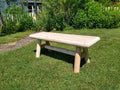 Outdoor Farmhouse Entryway Bench | Rustic Wooden Porch & Garden Seating | Backyard & Front Door Bench for Patio, Yard & Entry