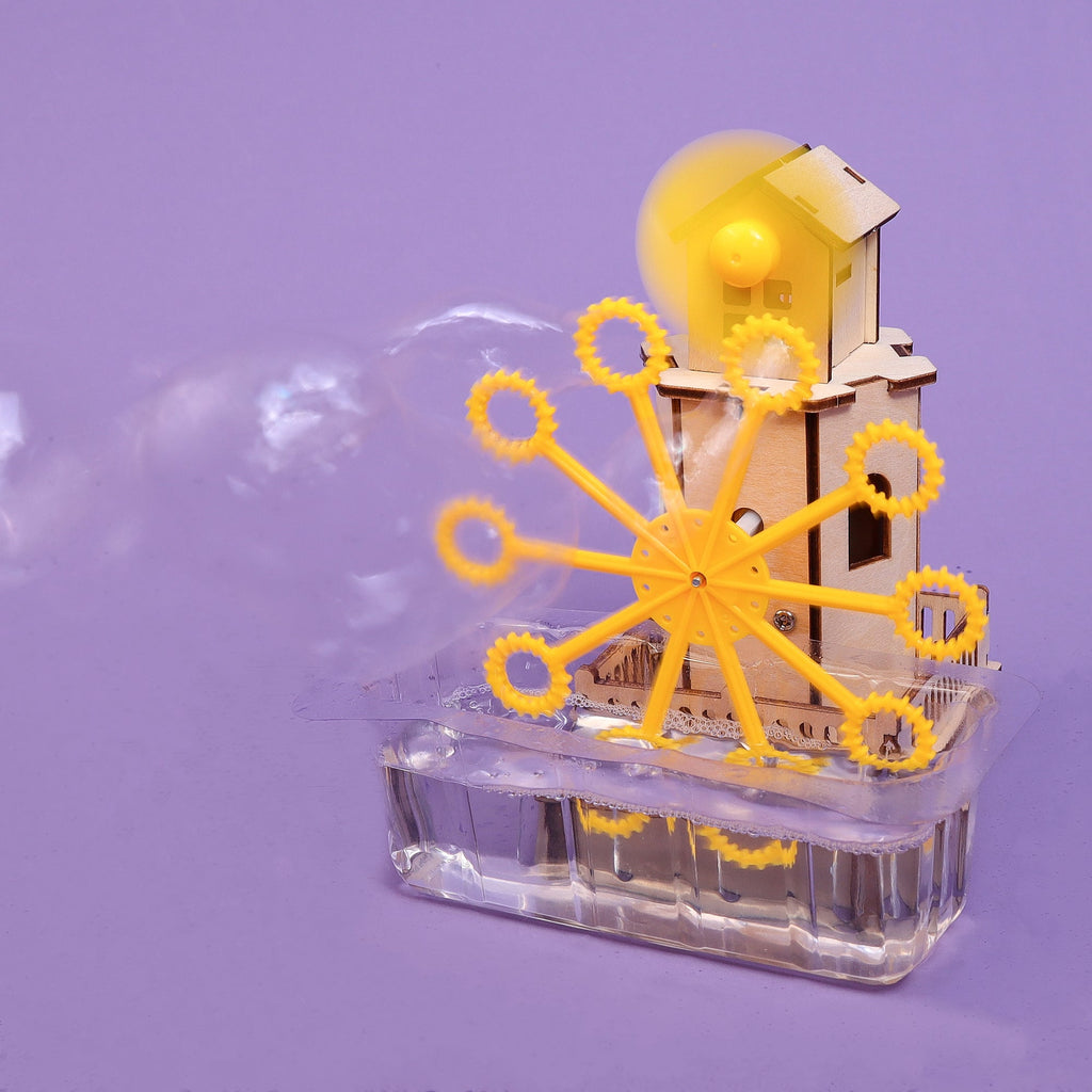 DIY Bubble Machine Kit for Kids | Build Your Own STEM Toy | Educational Science Kit for Ages 6–10 | Hands-On Learning Activity | Screen-Free Engineering Toy