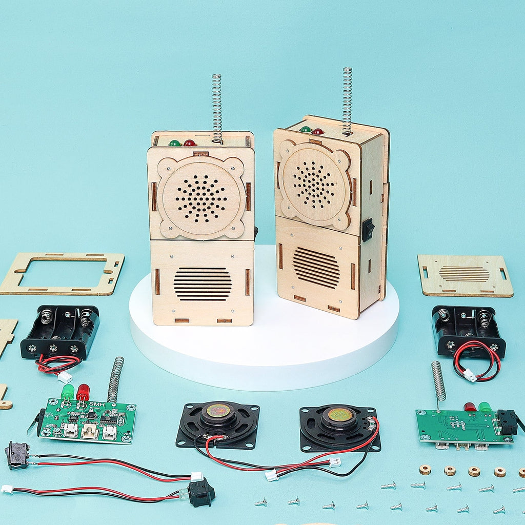 Build & Learn Walkie Talkie STEM Kit for Kids (Set of 2) | DIY Electronics Kit | Hands-On Science & Communication Toy | Educational Gift Ages 6–12