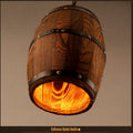 Wine Barrel Wooden Chandelier | Rustic Farmhouse Ceiling Light | Vintage Barrel Pendant Lamp for Dining Room, Bar & Home