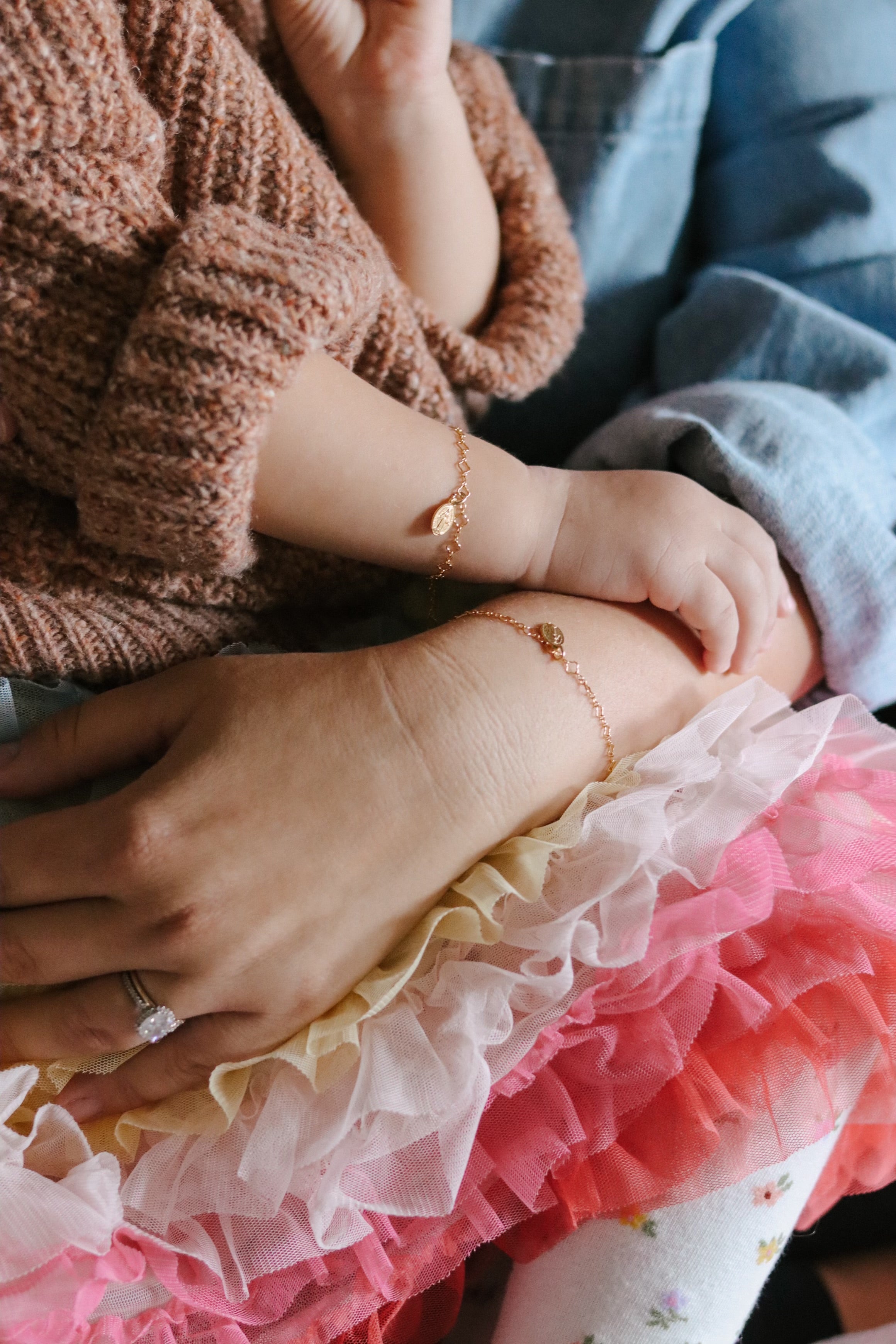 Miraculous Medal Floral Children’s Bracelet – Catholic Jewelry for Girls | First Communion & Baptism Gift