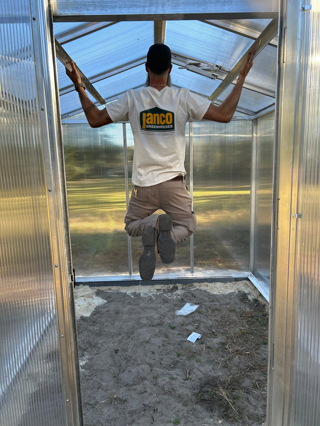 Palmetto 8x10 Greenhouse Kit | Aluminum & Tempered Glass Greenhouse | Heavy-Duty Backyard Greenhouse | All-Season Garden Structure