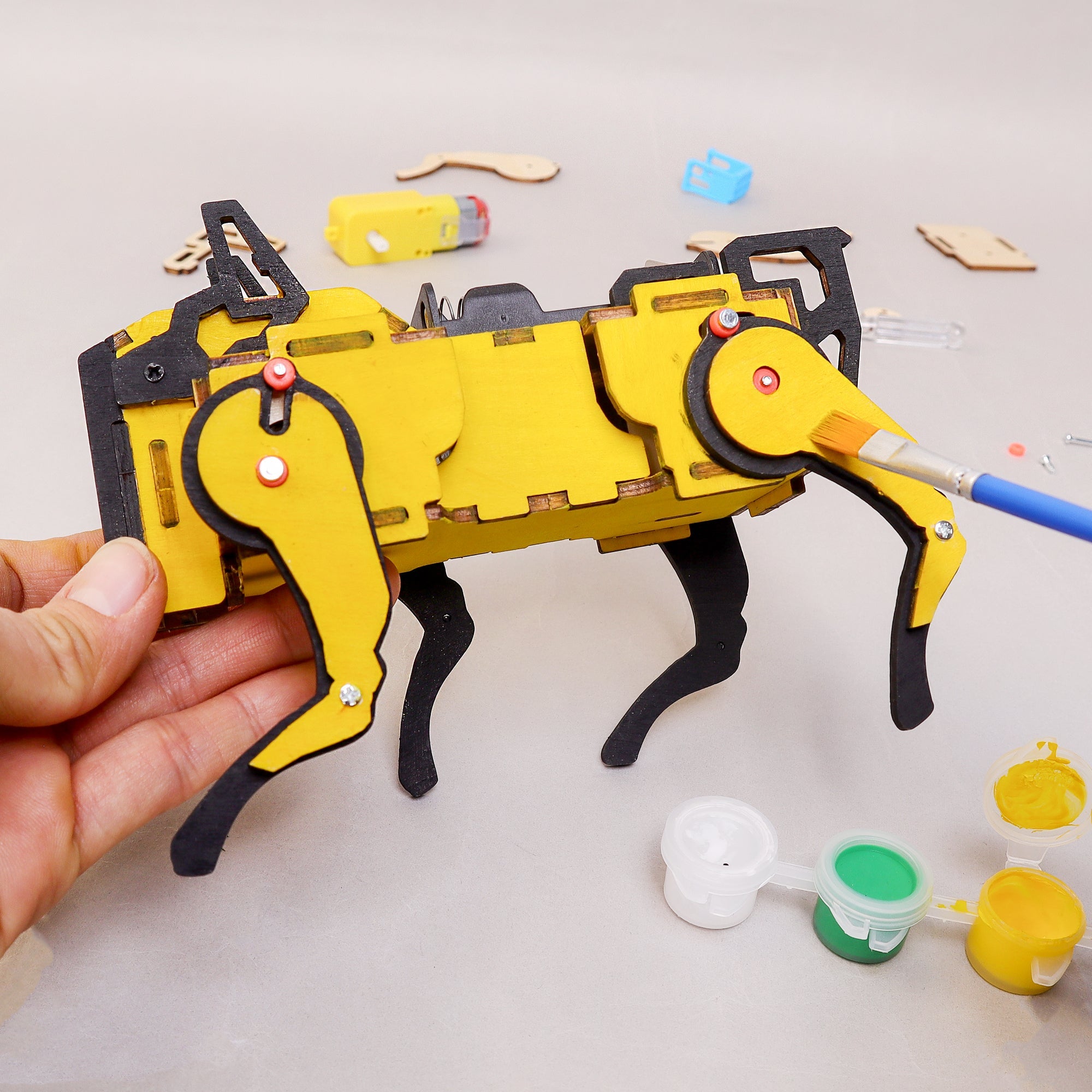 Robot Dog STEM Kit for Kids | Sound-Activated DIY Robotics Toy | Build & Paint Electronic Dog | Hands-On Learning Ages 6–12