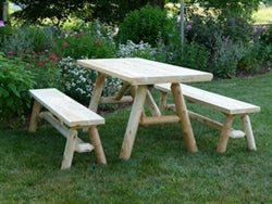 Solid Wood Farmhouse Dining Table | Rustic Kitchen & Dining Room Table for Family Gatherings | Heavy-Duty Wooden Table for Home & Homestead