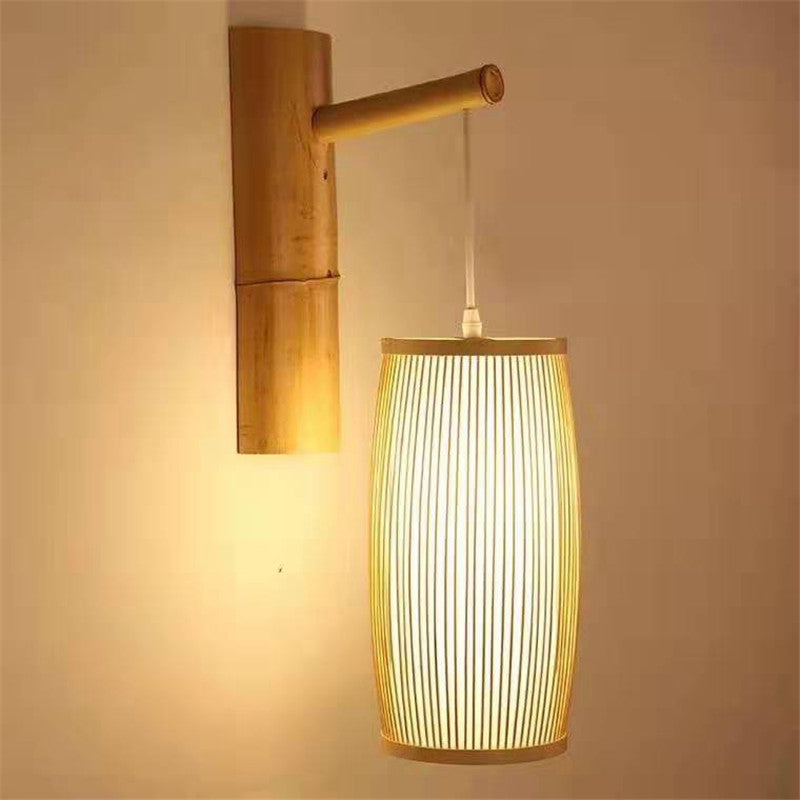 Bamboo Woven Pendant Light | Southeast Asian Plait Chandelier | Natural Boho Ceiling Lamp for Hallway, Staircase & Home