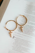 Crucifix Hoop Earrings – Catholic Cross Dangle Hoops | Faith-Inspired Jewelry Gift for Women