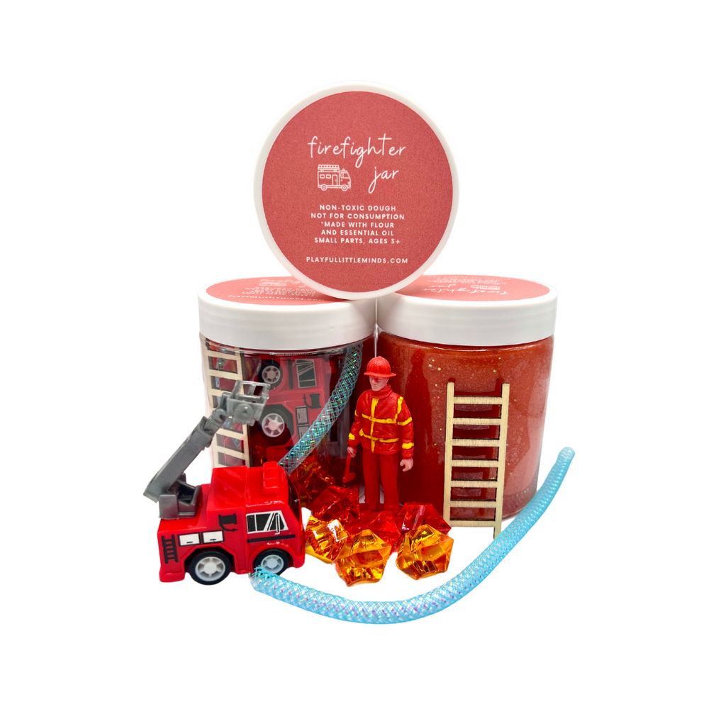 Firetruck Playdough Sensory Kit for Kids | Firefighter Rescue Play Set | Imaginative Sensory Toy | Screen-Free Activity Ages 3–8