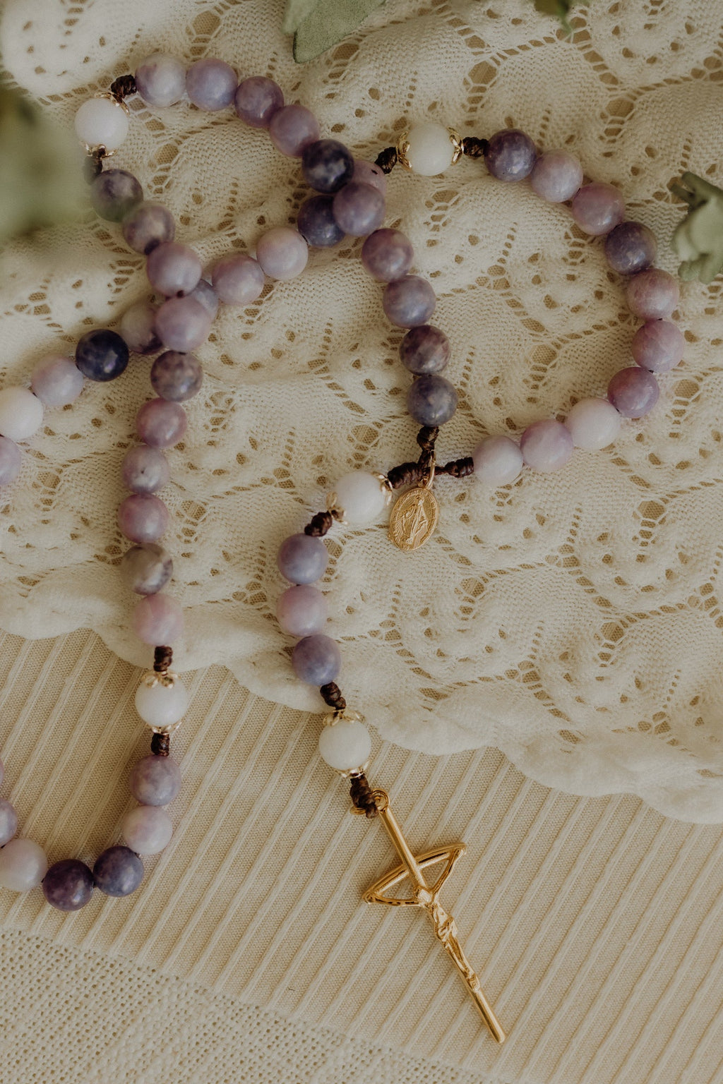 Full of Grace Rosary – Catholic Rosary Beads Marian Devotion Gift Hail Mary Prayer Jewelry Faith Gift for Women