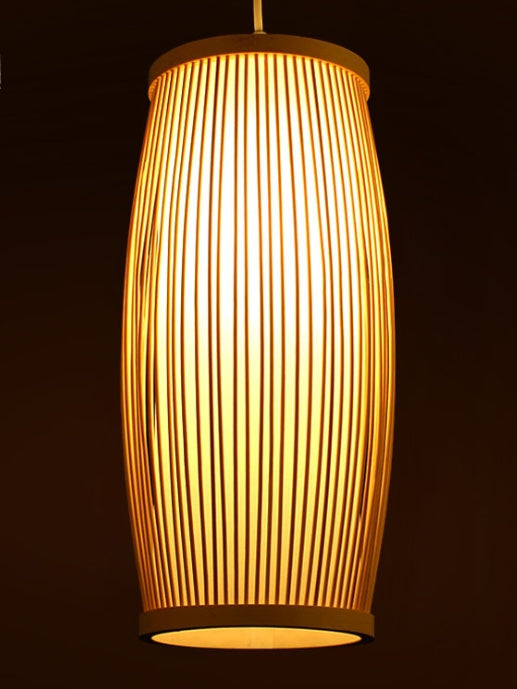 Bamboo Woven Pendant Light | Southeast Asian Plait Chandelier | Natural Boho Ceiling Lamp for Hallway, Staircase & Home