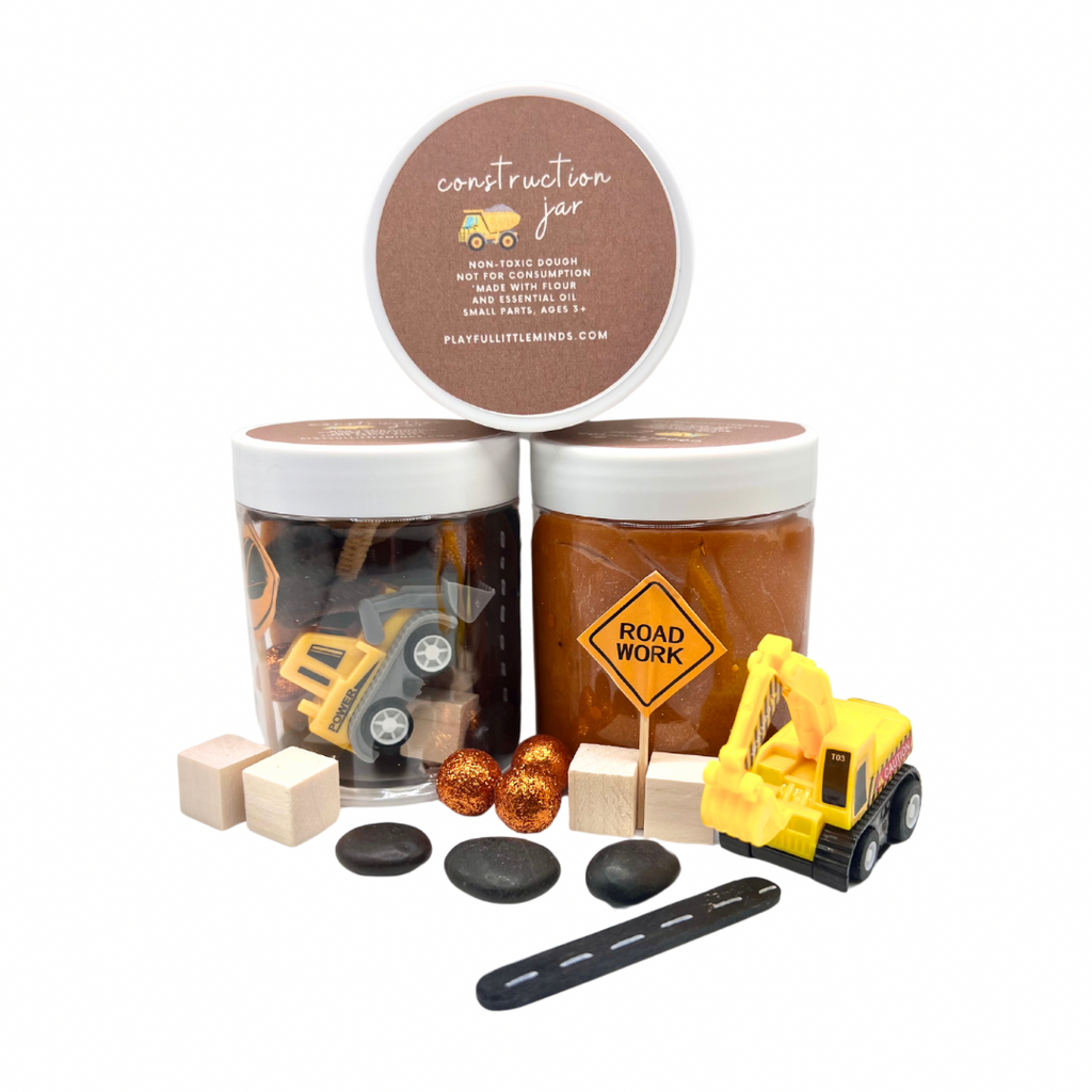 Construction Site Playdough Sensory Kit for Kids | Truck & Building Play Set | Non-Toxic Sensory Toy | Screen-Free Activity Ages 3–8