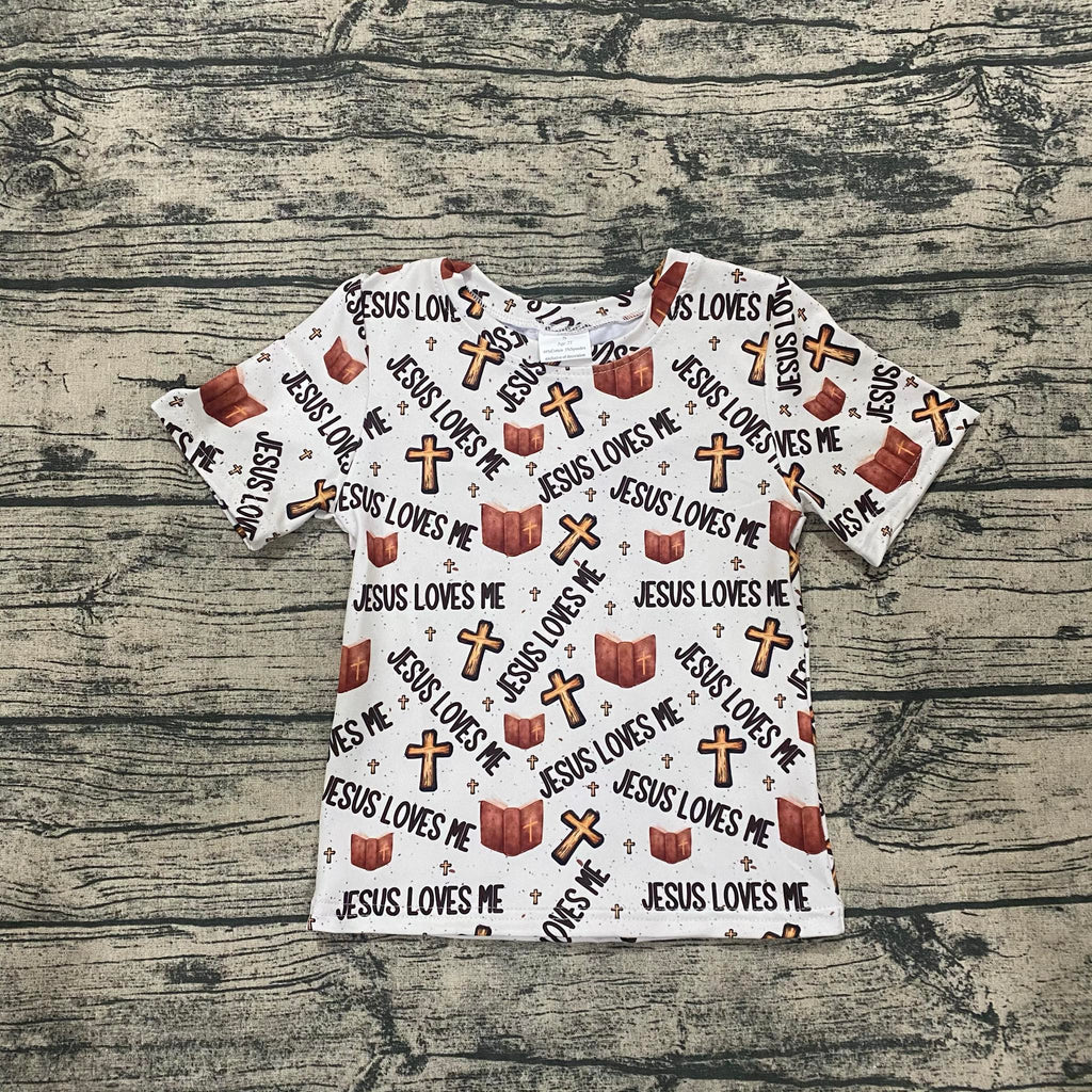 Jesus Loves Me Kids T-Shirt | Christian Toddler & Youth Graphic Tee | Church, Easter & Faith-Based Outfit