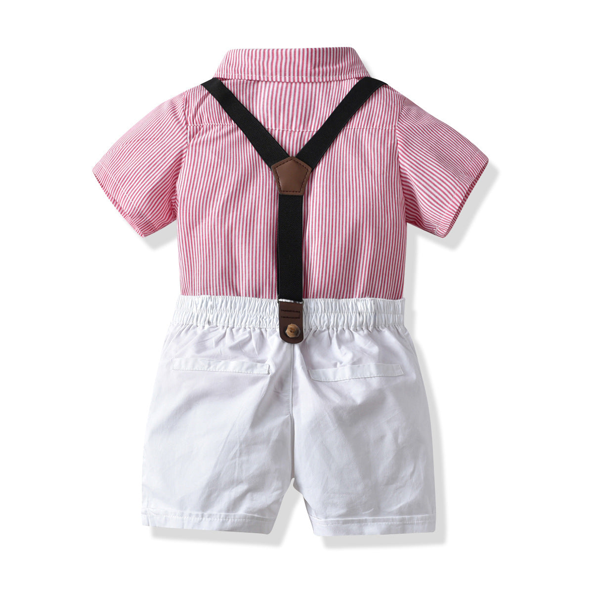 Boys' Summer Shirt Set with Bowtie and Suspenders - # BAAA71710014