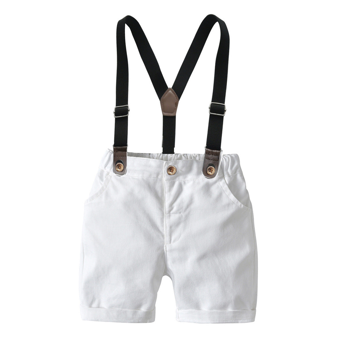 Boys' Summer Shirt Set with Bowtie and Suspenders - # BAAA71710014