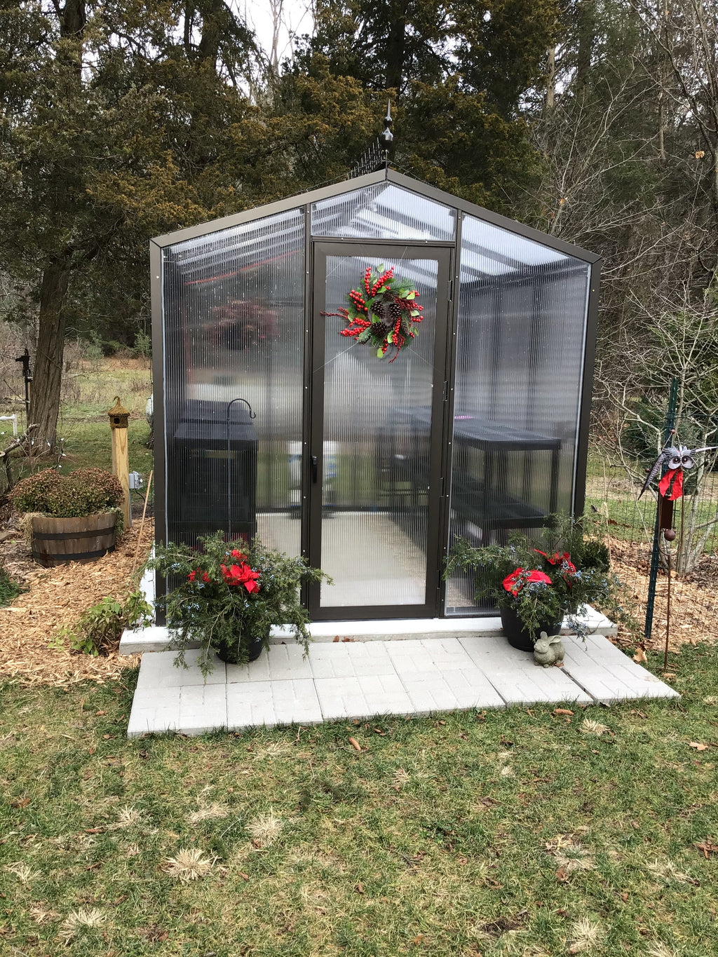 Palmetto 8x10 Greenhouse Kit | Aluminum & Tempered Glass Greenhouse | Heavy-Duty Backyard Greenhouse | All-Season Garden Structure