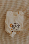 Bread of Life Crewneck Sweatshirt, Christian Embroidered Sweatshirt, Catholic Crewneck, Faith Apparel, Jesus Sweatshirt, Cozy Religious Gift