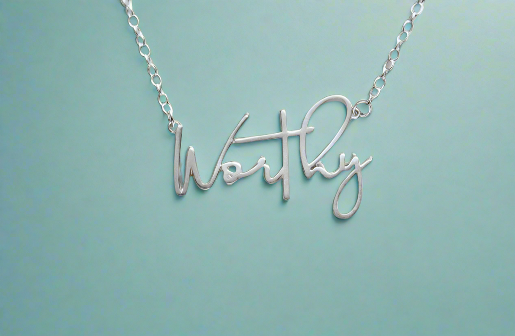 Worthy Necklace in Sterling Silver – Faith-Inspired Minimalist Jewelry | Meaningful Gift for Women