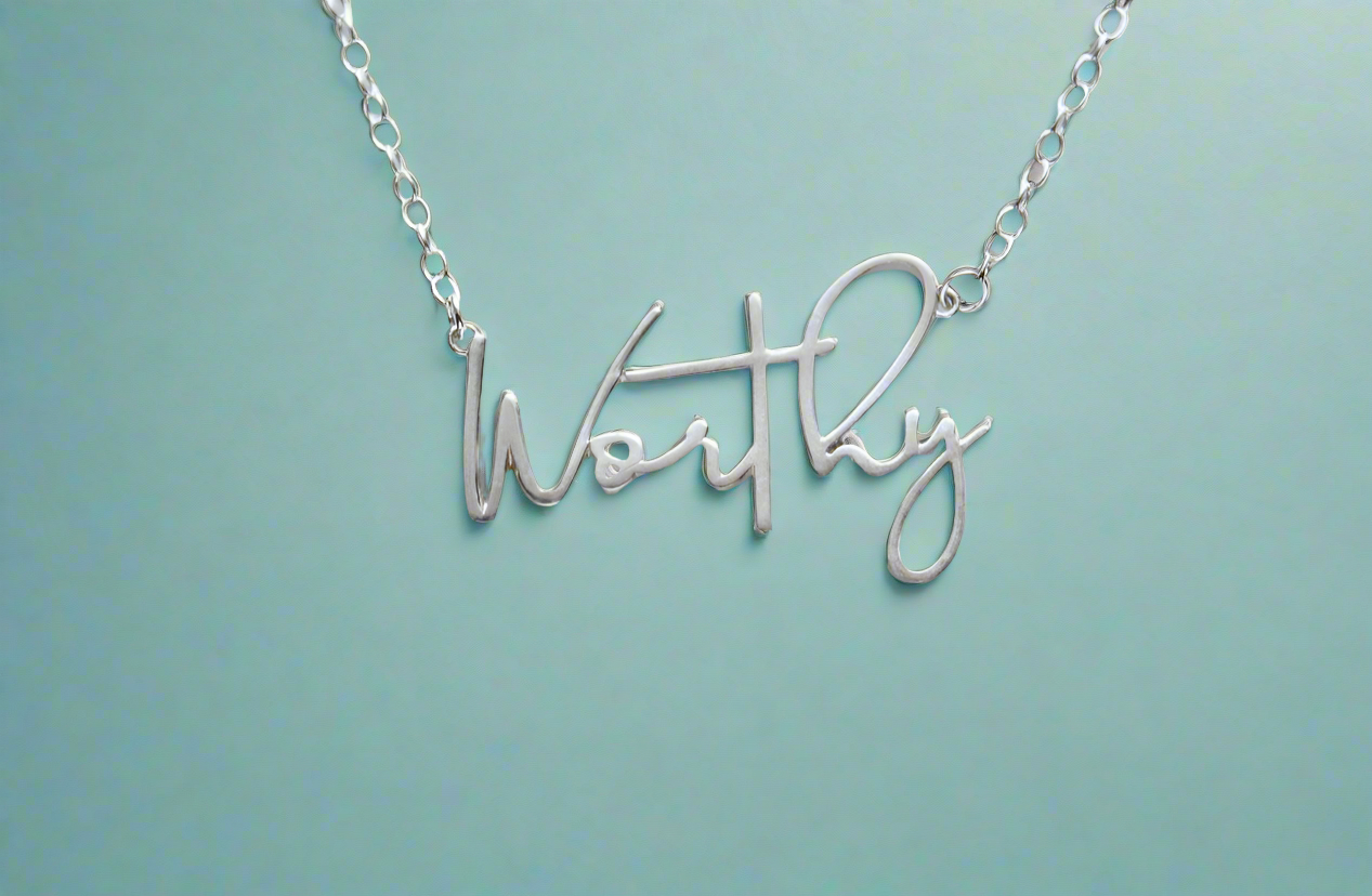 Worthy Necklace in Sterling Silver – Faith-Inspired Minimalist Jewelry | Meaningful Gift for Women