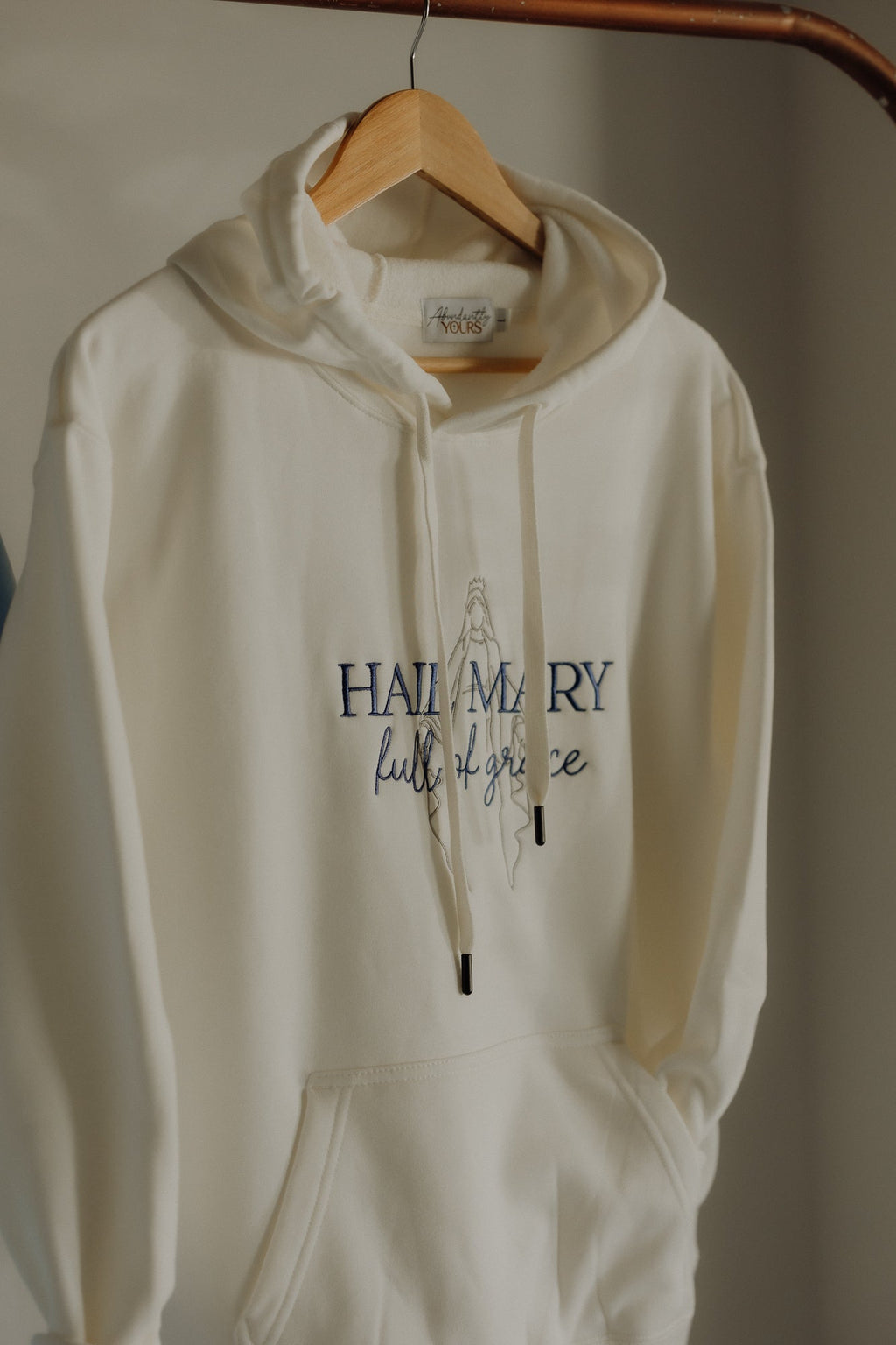 Hail Mary Hoodie, Catholic Hoodie, Marian Prayer Sweatshirt, Christian Hoodie, Virgin Mary Apparel, Faith Hoodie, Cozy Religious Gift
