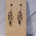 Handmade Copper Hematite Figure Eight Earrings – Wire Wrapped Dangle Earrings | Artisan Jewelry
