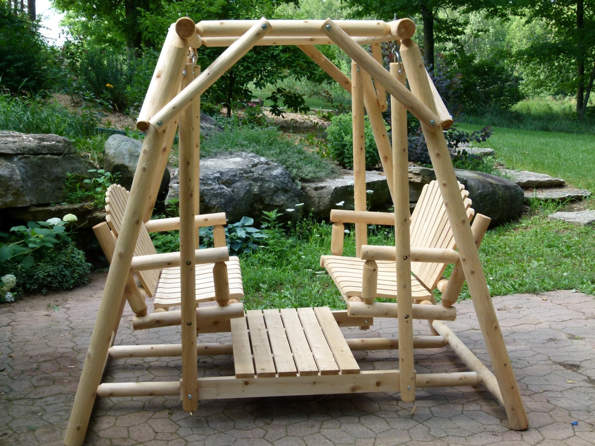 Double Benches Swing for Patio