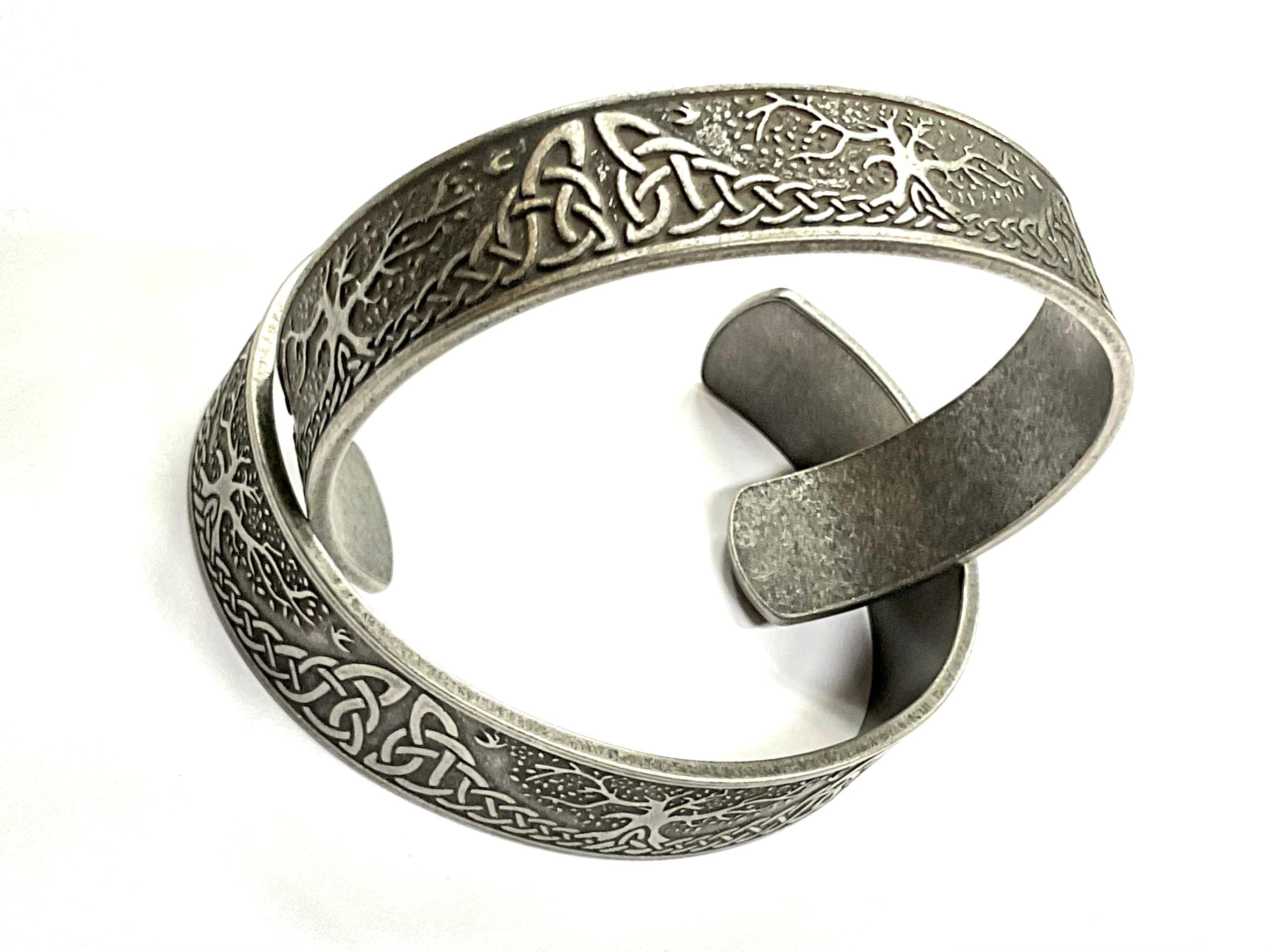 Celtic Knot Tree of Life Bracelet – Stainless Steel Cuff | Waterproof Hypoallergenic Jewelry