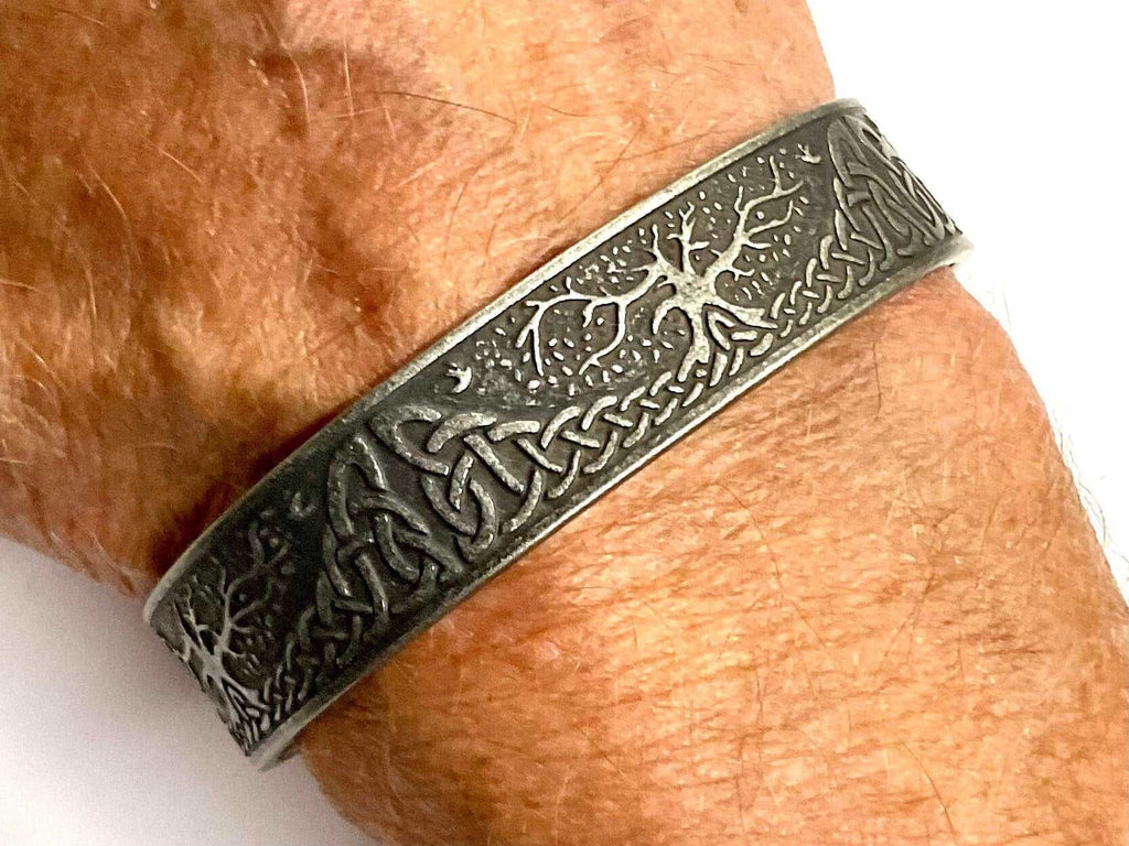 Celtic Knot Tree of Life Bracelet – Stainless Steel Cuff | Waterproof Hypoallergenic Jewelry