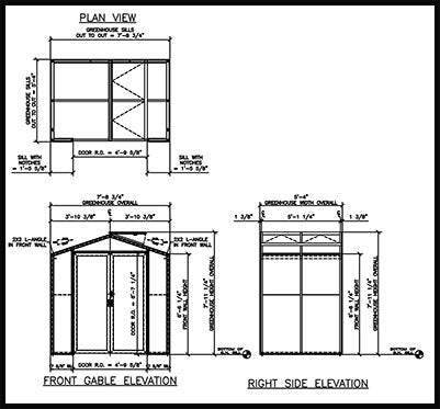 Sago 5x8 Greenhouse Kit | Aluminum & Tempered Glass Hobby Greenhouse | Compact Backyard Greenhouse | All-Season Growing Structure