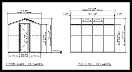Palmetto 8x10 Greenhouse Kit | Aluminum & Tempered Glass Greenhouse | Heavy-Duty Backyard Greenhouse | All-Season Garden Structure