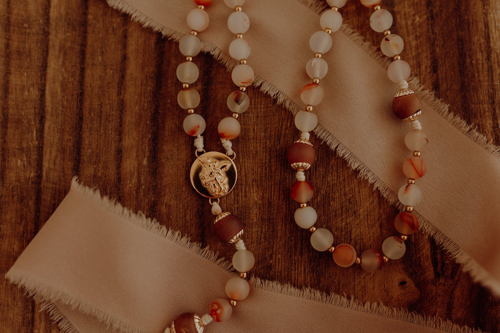 St Michael the Archangel Rosary | Catholic Protection Rosary Beads | Spiritual Warfare Prayer Gift | Archangel Medal Rosary | Religious Gift