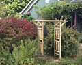 Outdoor Wooden Garden Arbor | Rustic Yard Arch for Climbing Plants, Roses & Pathways | Decorative Backyard Entrance Trellis