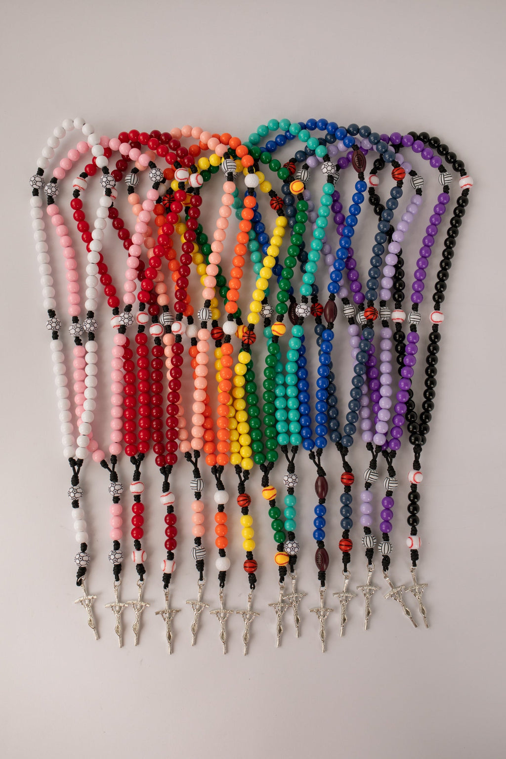 Sports Rosary | Catholic Rosary for Athletes | Baseball Football Soccer Prayer Beads | Boys Communion Gift | Christian Sports Gift