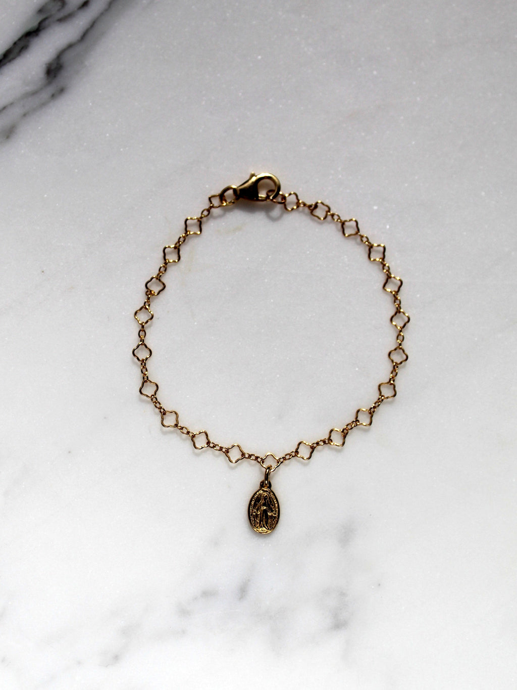 Miraculous Medal Floral Bracelet Set – Mommy & Me Catholic Jewelry | Mother Daughter Faith Gift