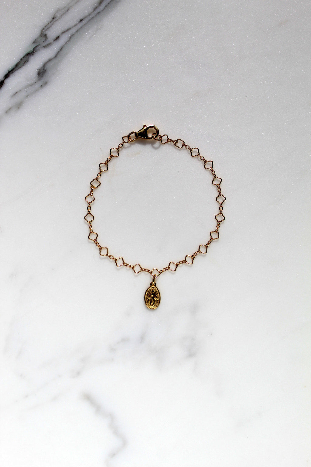 Miraculous Medal Floral Bracelet Set – Mommy & Me Catholic Jewelry | Mother Daughter Faith Gift