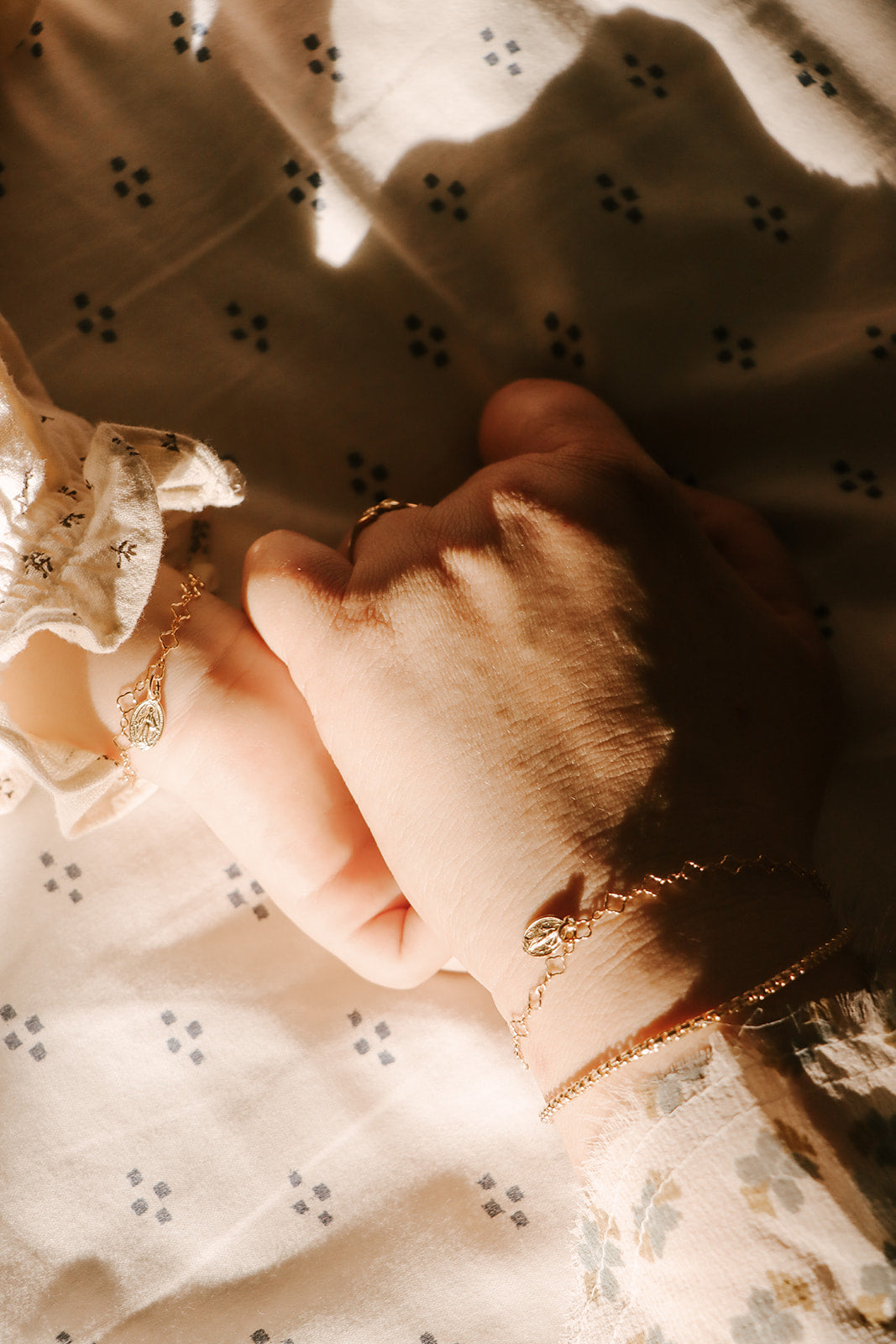 Miraculous Medal Floral Bracelet Set – Mommy & Me Catholic Jewelry | Mother Daughter Faith Gift