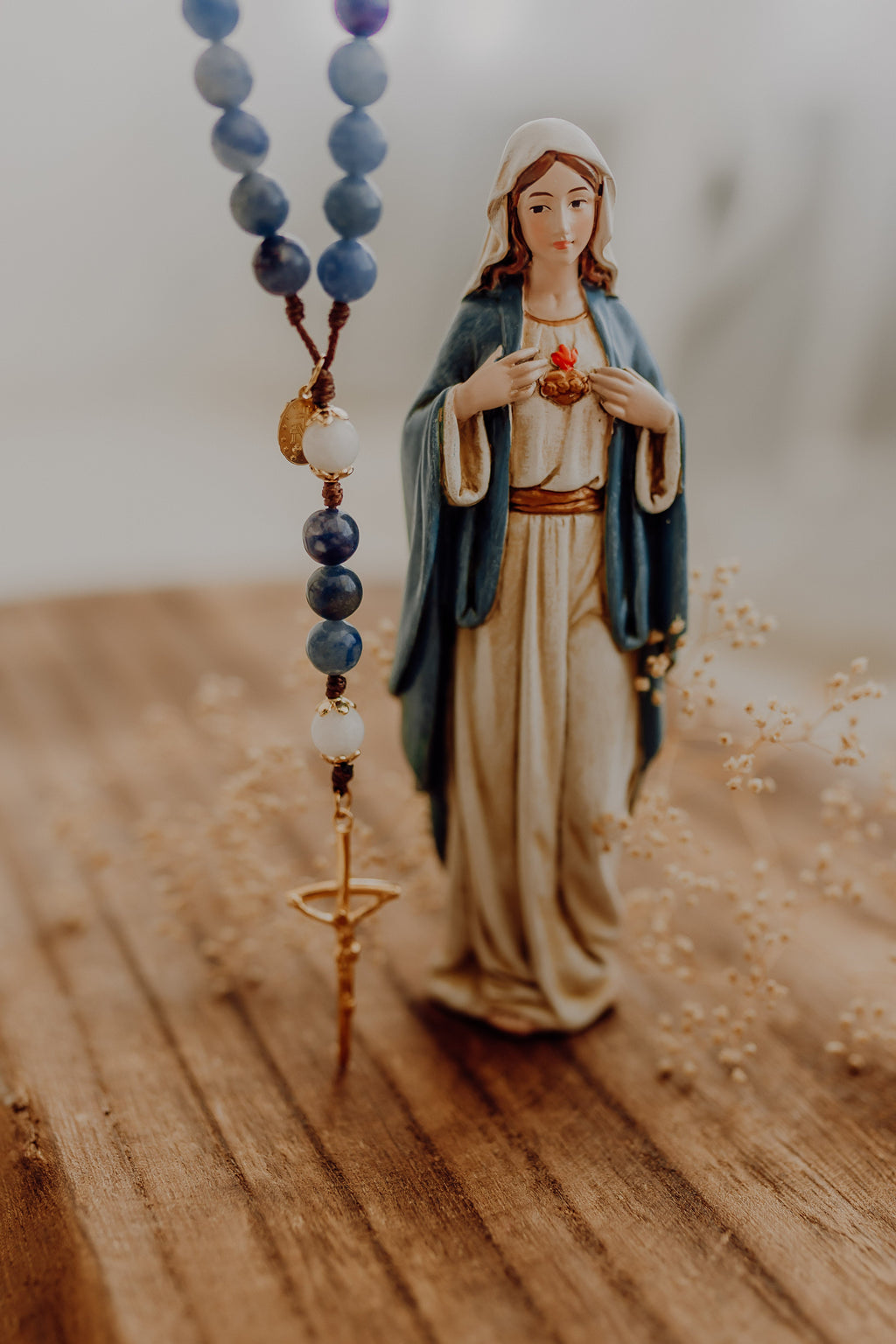 Mary Mother of God Rosary | Catholic Marian Rosary Beads | Blessed Virgin Mary Devotional Gift | Prayer Beads Catholic Gift