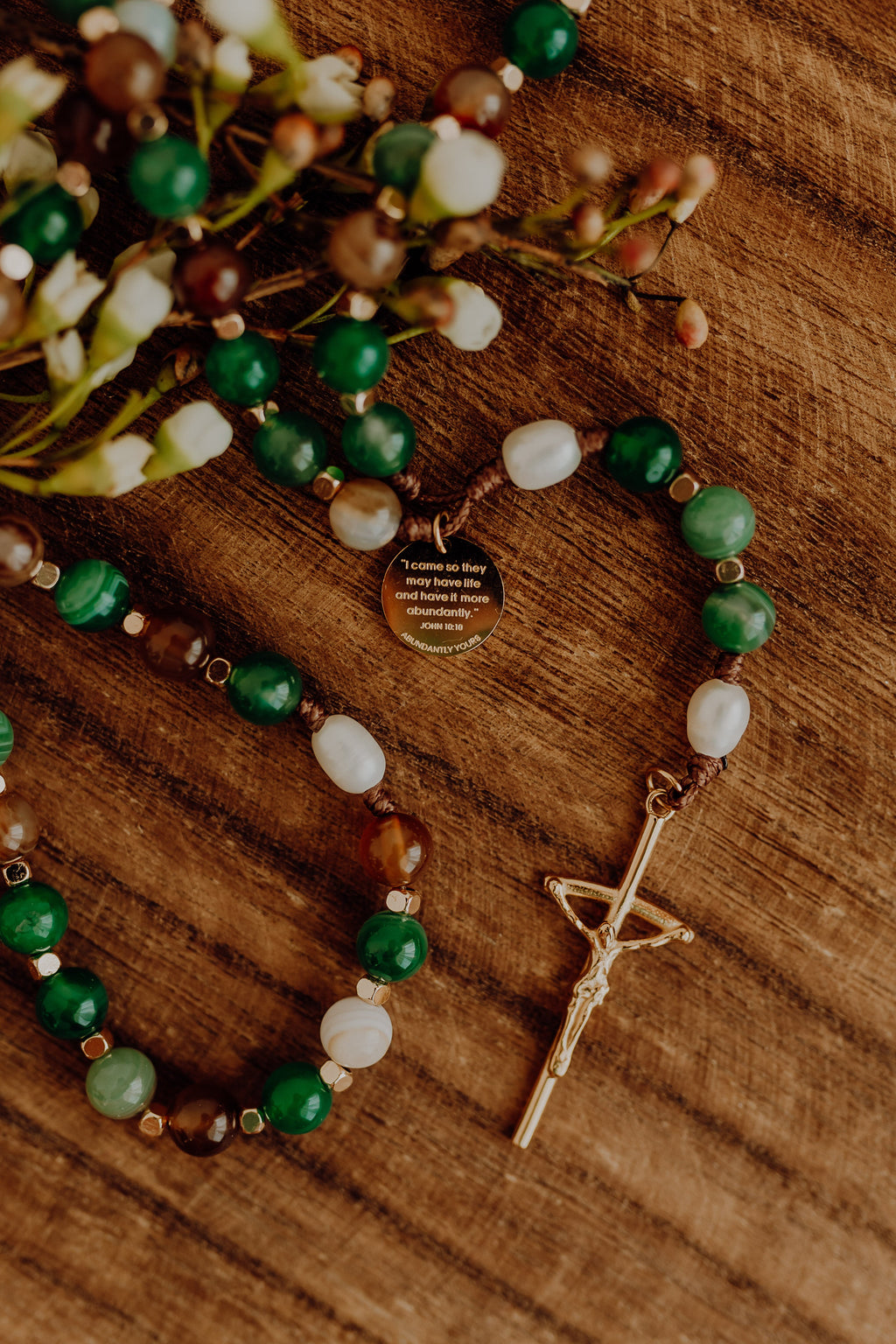 Abundant Life Rosary – Catholic Rosary Beads Christian Faith Gift Prayer Jewelry Spiritual Encouragement Gift for Women